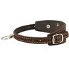 Dogs My Love Genuine Leather Two Buckles Dog Collar 9.5"-12.5" Neck for Small Breeds and Puppies Brown