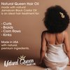 Natural Queen Curls, Kinks, Waves, Braids, Rows - Jamaican Black Castor Hair Oil 7.78 oz.