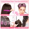 41 Pcs Jumbo Hair Curlers Rollers with Clips Big Hair Rollers with 3 Sizes 64mm 55mm 48mm, Self Grip Hair Roller for Long Medium Short Thick Thin Bangs Volume, Hair Roller with Comb Braid Tool