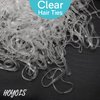 HOYOLS Clear Elastic Hair Bands, 2500 Small Rubber Bands Braids for Girls Kids Women Non-Slip Tiny Soft Hair Ties Braiding Hair Accessories Value Pack TPR