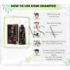 DAIZHADEASY Komi Shampoo Japan 500mL Authentic Japanese Hair Dye Shampoo (6 Colors) (Brown Black)