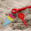 Totority Beach Sand Toys,5pcs Ice Cream Sand Set Kids Beach Toys Children Seaside Sand Ice Cream Cones Scoop Outdoor Toys
