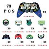 Video Game Cake Topper 73 PCS Video Game Cake Decoration, Game Themed Birthday Party Supplies for Game Fans, Kids and Men