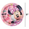 Unique Round Dinner Paper Plates - 21.9cm, Minnie Mouse, 8 Pcs