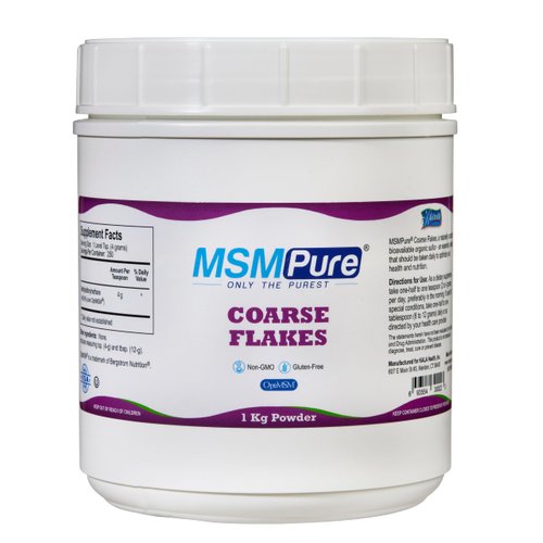 KALA HEALTH MSMPure Coarse MSM Powder Flakes – US-Made MSM for Joint Health, Skin Appearance, and Hair & Nail Support – 2.2 lb, Organic Sulfur