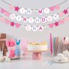 JarThenaAMCS In My Birthday Era Banner Pink Glitter Friendship Bracelet Banner Birth-Tay Era Tour Hanging Bunting Garland for Its A Girl Music Birthday Party Decor