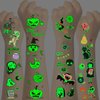 Yobbai 280 Styles Glow Halloween Temporary Tattoos for Kids, Luminous Halloween Temporary Tattoos for Kids Birthday Party Decorations Favors, Fake Tattoo Stickers Glow Party Supplies(24 Sheets)