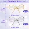 PAGOW Hair Barrettes for Women, 6pcs Metal Bow Hair Pins Hair Clips, Hair Accessories for Women Girls (Gold, Silver)