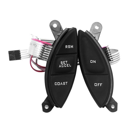 HUSUKU Steering Wheel Mounted Cruise Control Switch Buttons Kit Replacement Fit for 1998-2003 Ford Ranger 2001-2005 Ford Explorer Sport Trac F150 Mercury Mountaineer Mazda B3000 F87Z9C888BB (Black)