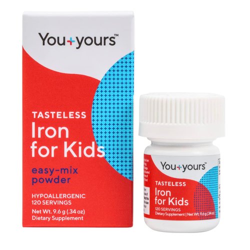 Tasteless Iron for Kids + Toddlers- 4-Month Supply- No Sweeteners, Flavors or Preservatives. Add to Beverages or Food. Pure, Flavorless Children's Iron Supplement.