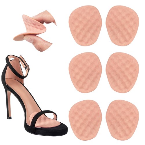 Riootlnm Anti-Slip Ball of Foot Cushions for Shoes, Massaging Dot Metatarsal Pads for Foot Pain, High Heel Comfort Pads, Heel Grips Inserts for Shoes Too Big, Loose Shoes, Blisters (3Pairs)