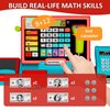 HYES Kids Cash Register Toy Playset with Real Calculator, Toddler Pretend Play Store incl Scanner/Credit Card/Play Money/Conveyor/Food Toys, Learning Toys Gifts for Boys Ages 4-8 8-12, Red