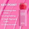 LOVB LOVB Pudding Glow Korean Lip Tint | Long-Lasting Lip Gloss Tint for Glowy | Moisturizing | High Pigmented | Non-Sticky Glossy Lip Stain 0.14 Oz (01 RED BERRY)