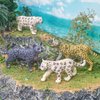 GAICOM Wildlife Model Set 4PCS Snow Leopard,Serval,Leopard Cat Party Favors Toys for Boys Girls Kids