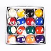 ISPiRiTo Billiard Ball Set Mini Size 1-1/2 Inch Pool Balls Set Complete 16 Balls Set American Style Resin Balls Pool Table Accessories for 6FT Pool Table