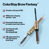 Revlon ColorStay Brow Fantasy, Eyebrow Pencil with Shaping Clear Gel, Makeup Stocking Stuffer for Women, Smudge-proof, 16HR Wear, 104 Dark Brown