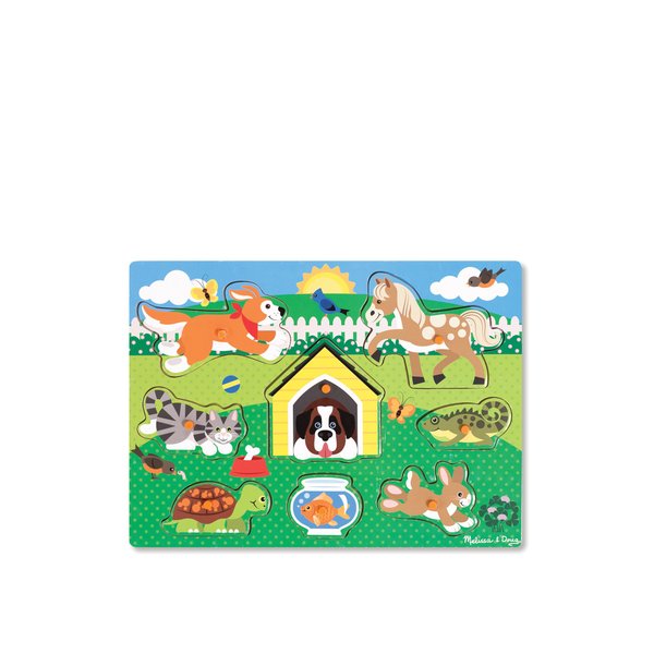 Melissa & Doug Pets Wooden Peg Puzzle (8 pcs)