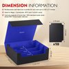Komick 1800+ Card Deck Case – PU Leather Trading Card Storage Box Microfiber Lined Yugioh Deck Box MTG, Trading Card Holder for Bloomburrow MTG, Baseball, Magic Card Storage Box (Black/Deep Blue)