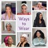100% Pure Mulberry Silk Head Scarf | Women's Hair Wrap for Sleeping at Night | Maintains Style, Reduces Frizz, Aids Growth - Black