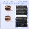 Fluffy Lash Cluster Eyelash Extensions 14-25mm Thick Lash Clusters 60D+80D D Curl Wispy Individual Lashes 280pcs False Eyelashes DIY Plant Fibers Lash Extension, by Yaiseiko
