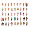 100 Pack Ice Cream Stickers,Ice Cream Party Favors, Birthday Decorations