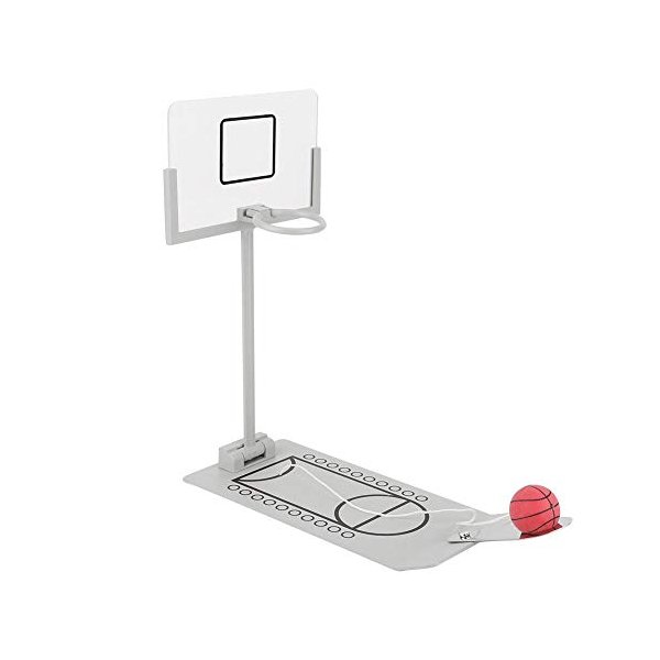 Yosoo Mini Basketball Machine, Decorating Miniature Office Desk Decorations Basketball Hoop Toy Board Game for Basketball Lovers