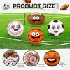 Arrowbash 24 Pcs Mini Face Stress Balls for Boys Girls Mini Basketball, Football, Baseball, Soccer Stress Balls Funny Face Squeeze Balls Anxiety Relief Balls for Party Favors Birthday Gift Decoration