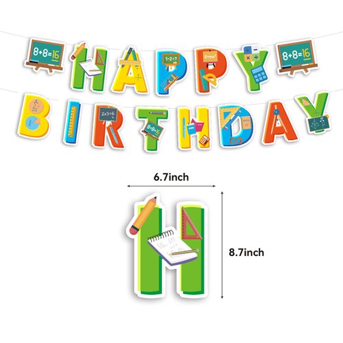Math Party Decorations Math Birthday Party Supplies Includes Math Birthday Banner, Cake Topper, Cupcake Toppers, Balloons for Math Classroom Party Math Party