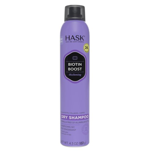 HASK Biotin Thickening Dry Shampoo for all hair types, aluminum free, no sulfates, parabens, phthalates, gluten or artificial colors - 4.3oz