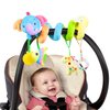 Caterbee Baby Car Seat Toys, Activity Spiral Stroller Hanging Toys with Rattle for Infant (Elephant)