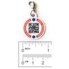 Dynotag® Web Enabled Smart Medical ID/Emergency Information Charm Bracelet Tag + Lobster Clasp with DynoIQ™ & Lifetime Service. Steel, 22mm dia.