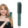 Cordless Hair Straightening Curling Brush Evenly Quickly Heating USB Rechargeable Women Home Salon Hair Styling Tool for Silky Hair