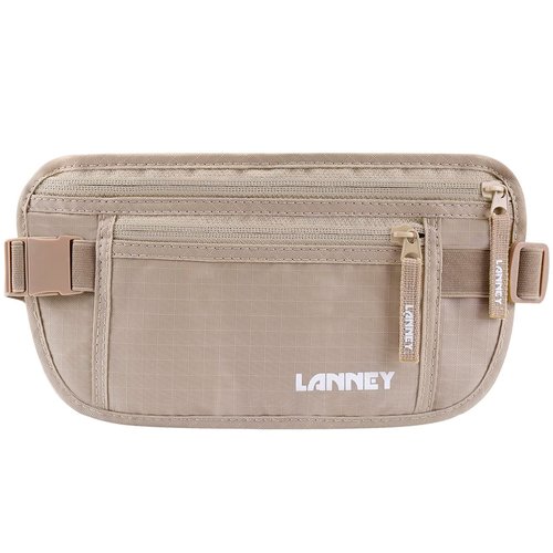 Money Belt for Travel, Slim RFID Blocking Women and Men Hidden Travel Pouch Under Clothes, Passport Holder Protect Cash, Documents, Credit Card, Bonus 2 RFID Sleeves