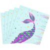 WERNNSAI 50PCS Mermaid Party Luncheon Napkins - Mermaid Party Supplies Disposable Cocktail Dinner Paper Napkins for Baby Shower Birthday Under the Sea Pool Party