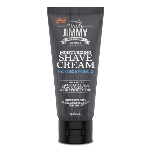Uncle Jimmy Moisturizing Shave Cream | Hair Removal Cream That Moisturizes, Protects and Soothes To Help Reduce Skin Irritation. 8 Fl Oz