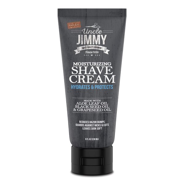Uncle Jimmy Moisturizing Shave Cream | Hair Removal Cream That Moisturizes, Protects and Soothes To Help Reduce Skin Irritation. 8 Fl Oz