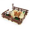 Sufeasdf Barn and Farm Building Block Set B, Panda, Cow Pen, Horse Pen, Chicken Coop, Compatible with Lego 853792 Accessory for Ages 6-12