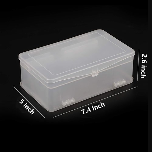 Double-Layer Nail Art Tool Storage Box Personal Box Storage Case for Nail Art Pens Nail Brush Container Case Manicure Nail Tools (White)