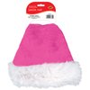 Beistle Cerise Pink Santa Hat with White Trim – Christmas Themed Cap, Dress-Up Costume Accessory, Winter Party Supplies, Kris Kringle Holiday Headwear, Seasonal Festival