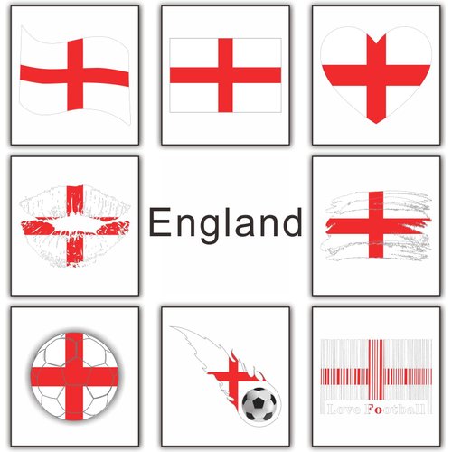 Meme Series Womaha 40 Sheets England Flag Temporary Tattoos for Kids Football Temporary Face Tattoos