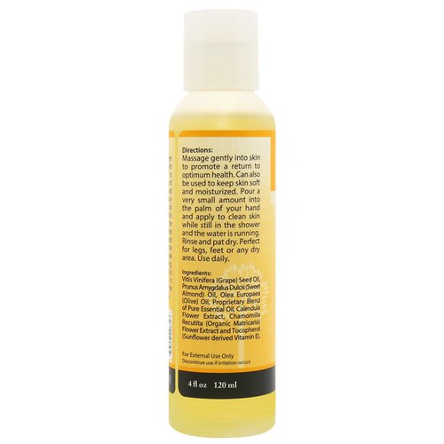 Plantlife Relax Massage Oil - Absorbs Deeply into The Skin and is Circulated Throughout, Providing Optimum Benefit to The Mind and Body - Made in California 4 oz