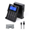 18650 Charger XTAR VC4H Battery Charger 4 Bays Updated 21700 Battery Charger USB C Charger Not Including Batteries (VC4H Charger)