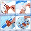 Motipuns 48 Sets Winter Craft Kit DIY Felt Animal Polar Sticker Set Winter Ornaments Kit Make Your Own Felt Animal Polar Decals Decorations for Christmas Arts and Crafts Party Favors Supplies