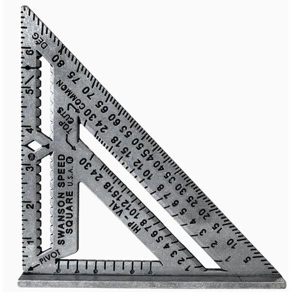 Swanson Tool Co 7 Inch Speed Square Pro with Pro Blue Book, Model S0100-A, Aluminum