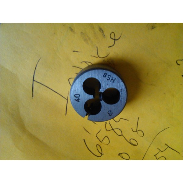 8-40 X 13/16" HIGH SPEED STEEL ROUND ADJUSTABLE DIE