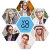 Yogo Vision Reading Glasses for Women Men Blue Light Blocking Reading Glasses Round Readers +1