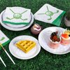 durony 73 Pieces Golf Party Supplies Include Golf Plates and Napkins Green Grass Field Plastic Tablecloth Golf Disposable Tableware Set for Sports Theme Party Supplies Birthday Serve 24 Guests