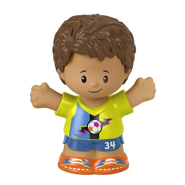 Fisher-Price Replacement Part Little People Sports Soccer Playset - HBW71 ~ Replacement Boy Figure ~ Wearing Yellow and Blue Soccer Uniform ~ Works Great with other playsets too!