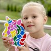 TOYLI Unicorn Painting Kit for Kids, Unicorn Art Set, Unicorn Project, DIY, Stepping Stone kit, Includes 2 Painting Brushes and 6 Paints Mess-Free, Kids Arts and Crafts