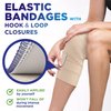 Premium Elastic Bandage Wrap - 4pk (2x4", 2x6") – Self-Closing - Strong Compression Bandage Wrap - Waist, Thigh, Elbow, Knee Wrap
